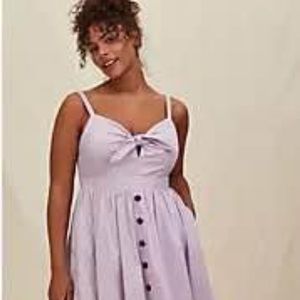 BNWT Torrid lavender dress with tie front 2X $60